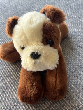 Aurora World Semper Fi Mini Flopsie Plush Brown & Cream Puppy Stuffed Animal 8”